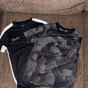 Nike Youth Black and White Short Sleeve Tees